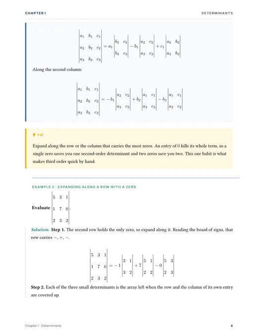 Matrices, Determinants and Vectors — Complete Study Bundle, sample page 1