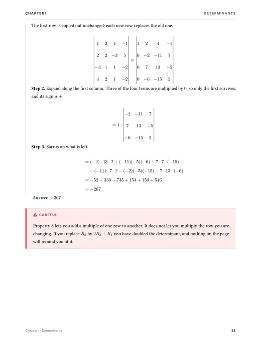 Matrices, Determinants and Vectors — Complete Study Bundle, sample page 2