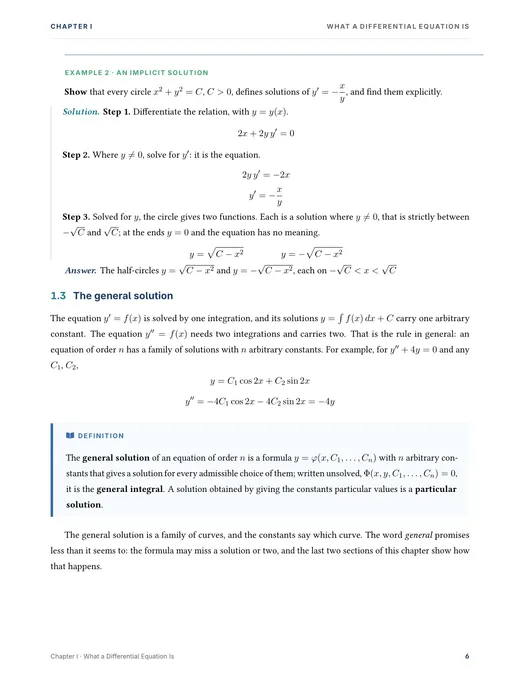 Differential Equations — Complete Study Bundle, sample page 1