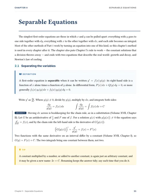 Differential Equations — Complete Study Bundle, sample page 2