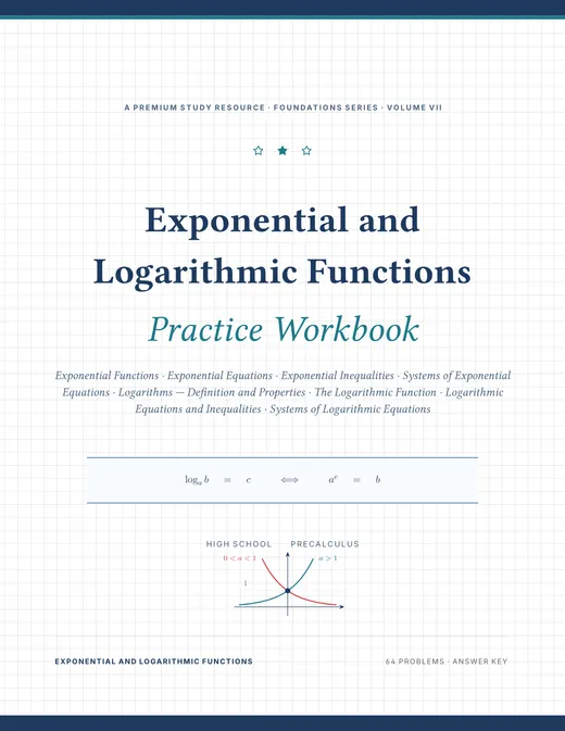 Exponential and Logarithmic Functions — Complete Study Bundle, sample page 3