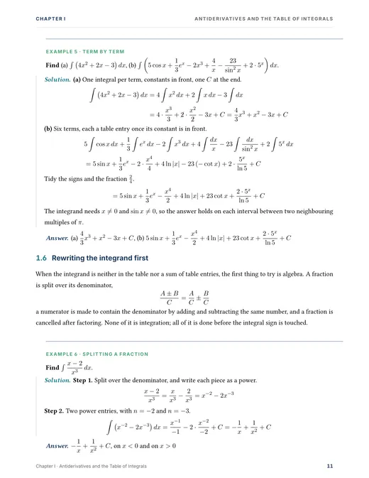 Integrals — Complete Study Bundle, sample page 2