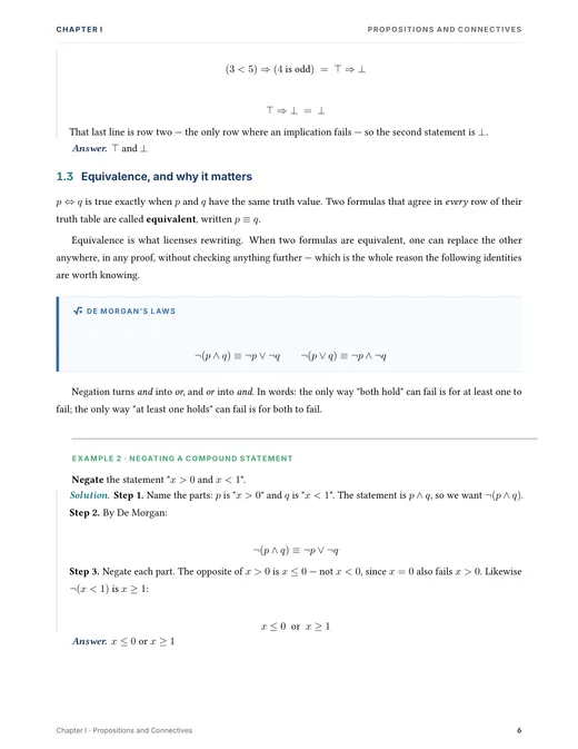 Logic and Sets — Complete Study Bundle, sample page 1
