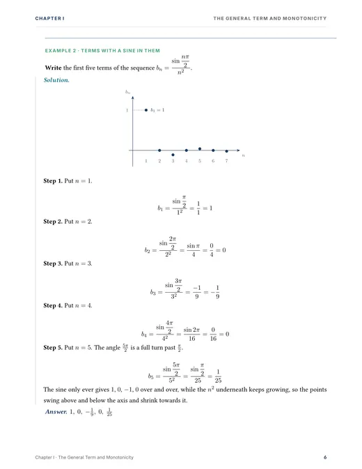Sequences, Limits and Induction — Complete Study Bundle, sample page 1