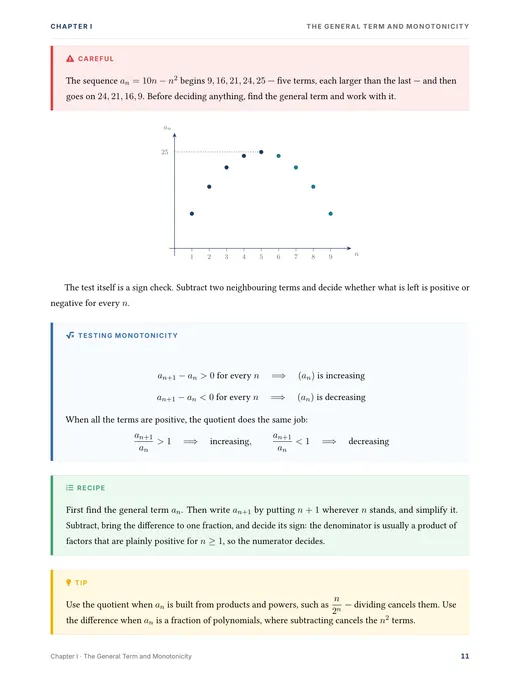 Sequences, Limits and Induction — Complete Study Bundle, sample page 2