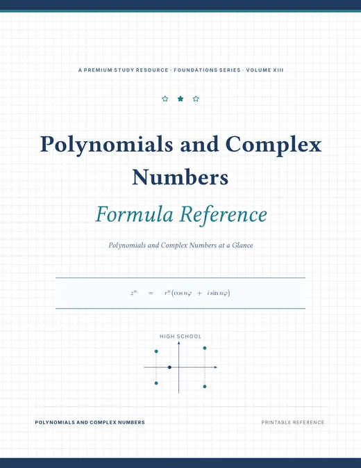 Polynomials and Complex Numbers — Complete Study Bundle, sample page 4