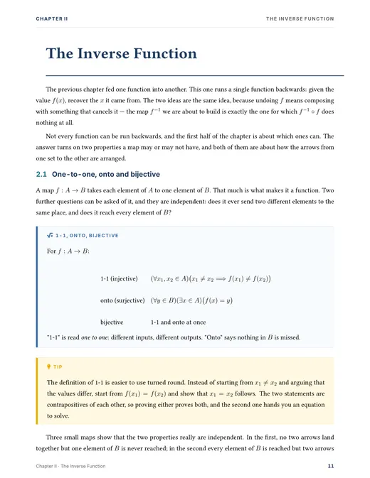 Functions, Limits and Asymptotes — Complete Study Bundle, sample page 2